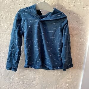 Tea Collection Long Sleeve Hooded T Shirt Wave 2T